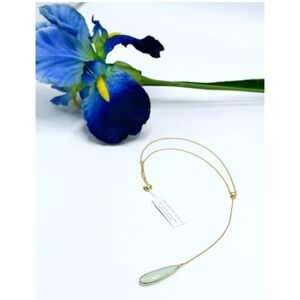 ARGENTO VIVO Aqua Chalcedony 18KT Gold Plated Sterling Silver Y Necklace Lariat